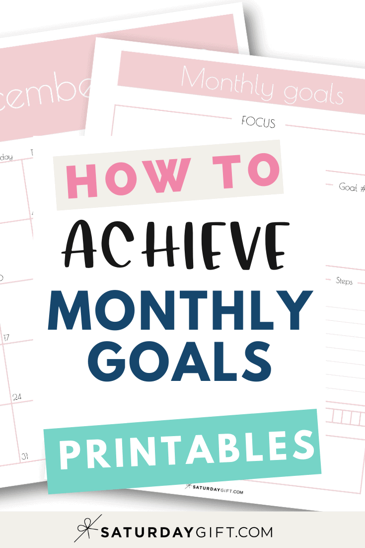 Printable Monthly Goals Planner - How to set your monthly goals