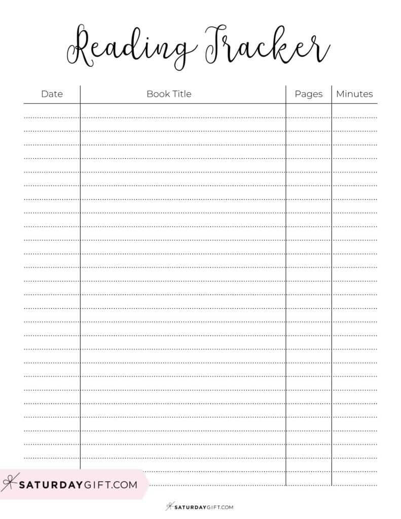 Aesthetic Reading Tracker Template