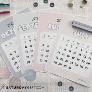 Cute Colorful Calendar Templates 2025 - Free Printables