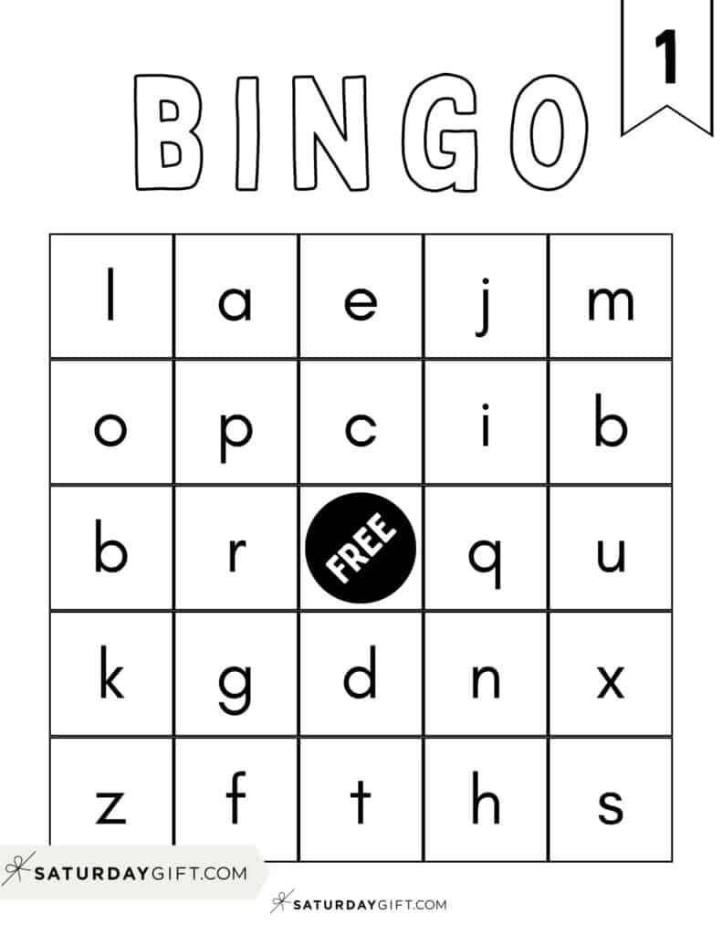 Preschool Alphabet And Letter Bingo