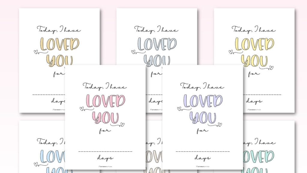 Anniversary Card - Days I've Loved You | SaturdayGift