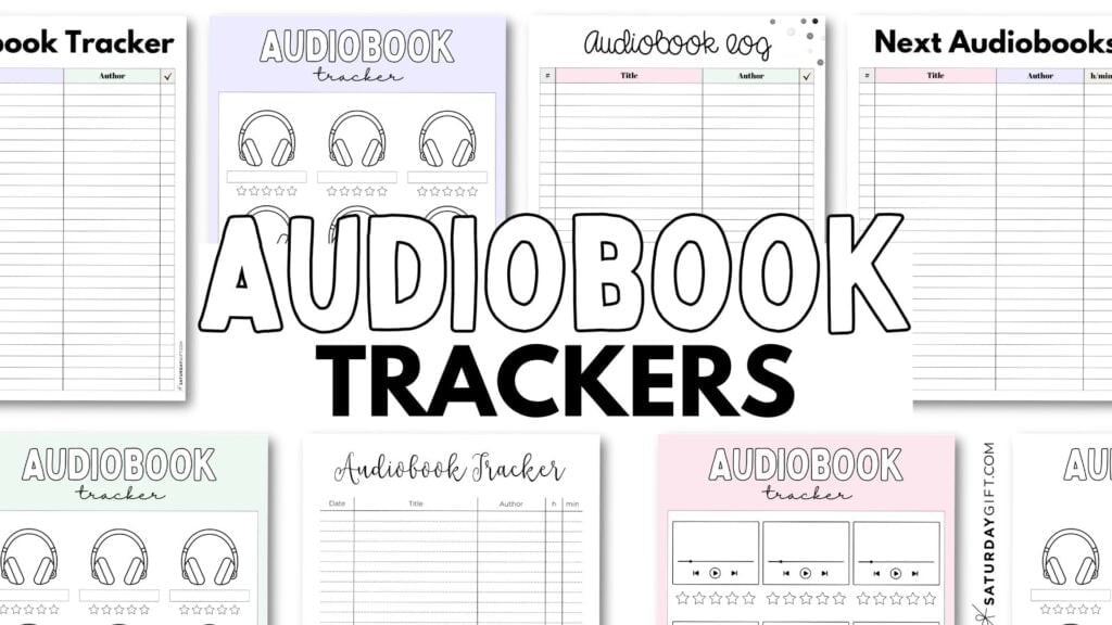 Audiobook Tracker Templates Aesthetic & Free Printables | SaturdayGift