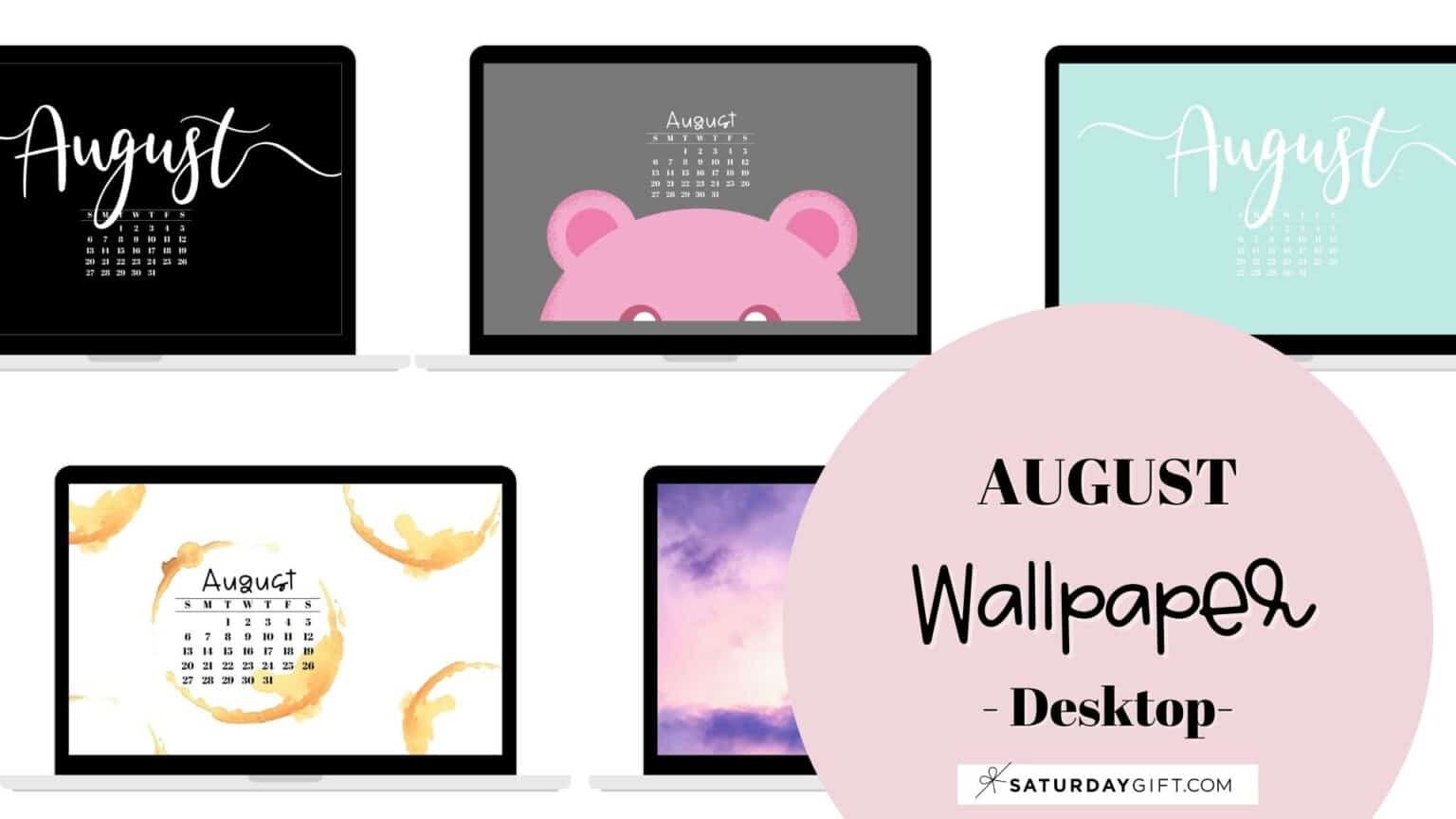 August Desktop Wallpaper 21 Cute & Free August 2025 Calendar Backgrounds