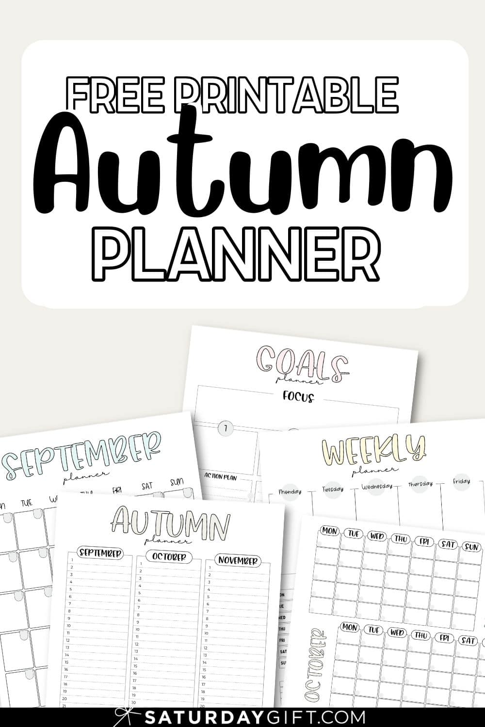 Autumn Planner - 21 Pages - Cute & Free Printables