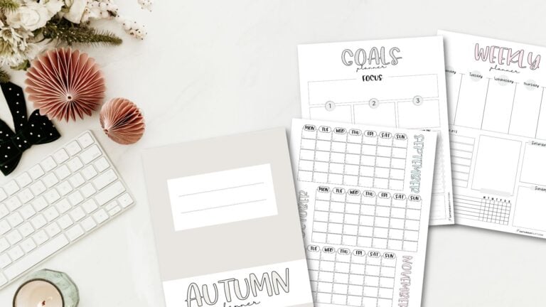 Autumn Planner - 21 Pages - Cute &amp; Free Printables