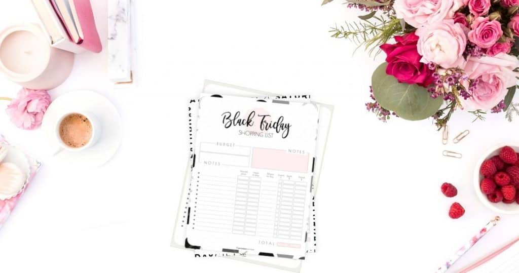 Cute printable Black Friday Shopping lists