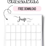 Black & White June 2027 Calendar - Free Download | SaturdayGift