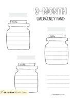 25 Cute &amp; Free Emergency Fund Tracker Printable Templates | SaturdayGift
