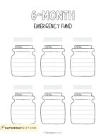 25 Cute &amp; Free Emergency Fund Tracker Printable Templates | SaturdayGift