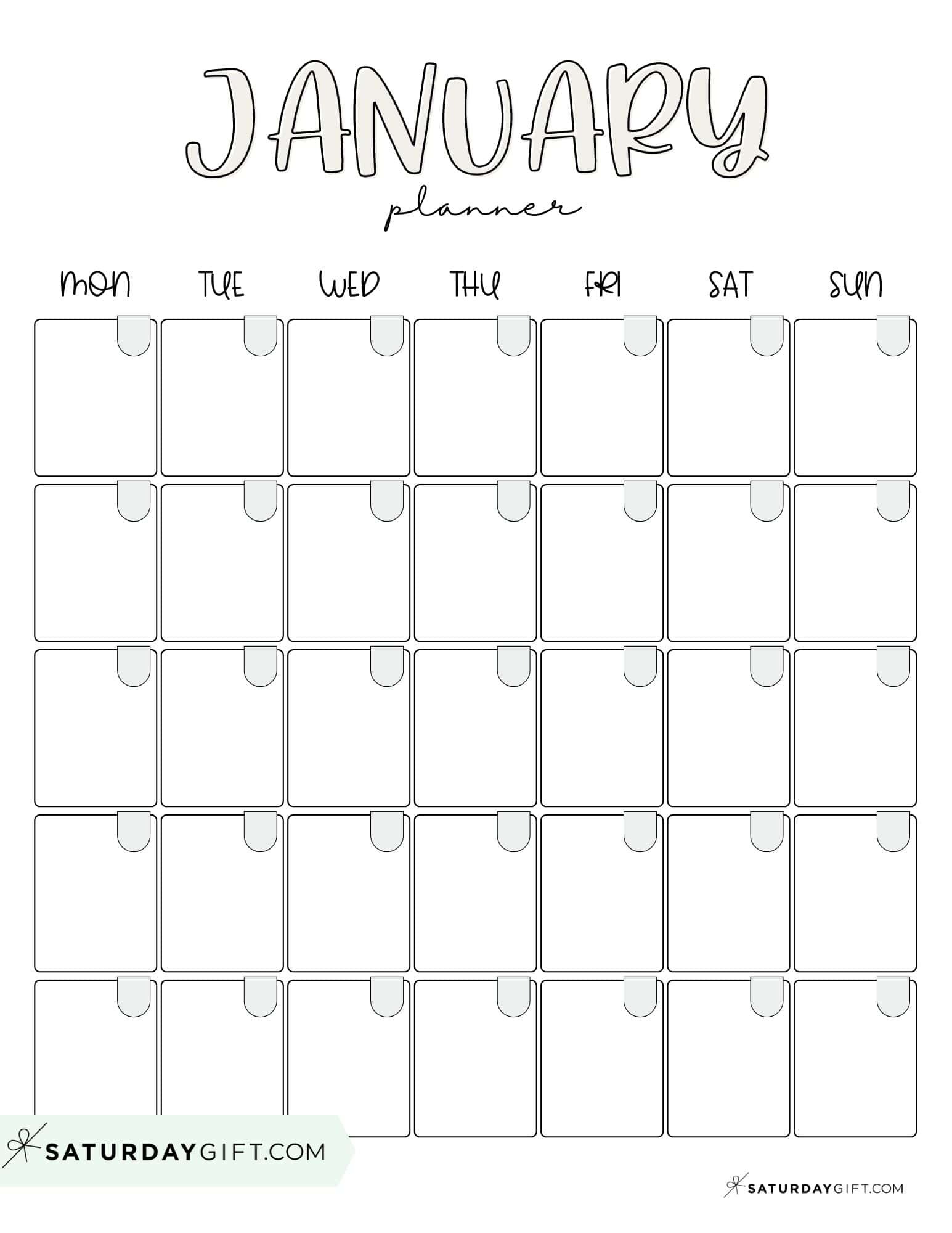Winter Planner - 21 Pages - Cute & Free Printables