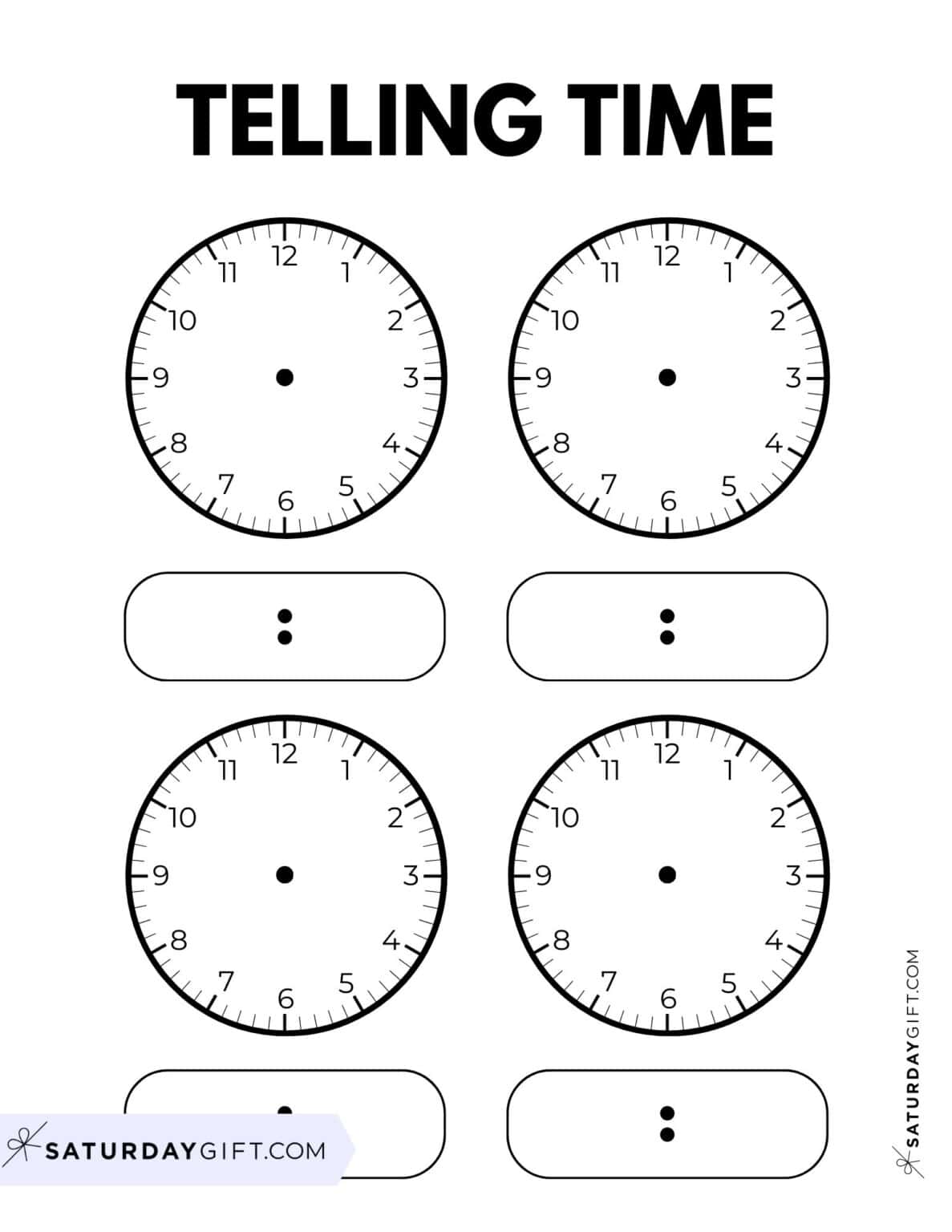 Telling Time Worksheets & Posters - 11 Free Printables