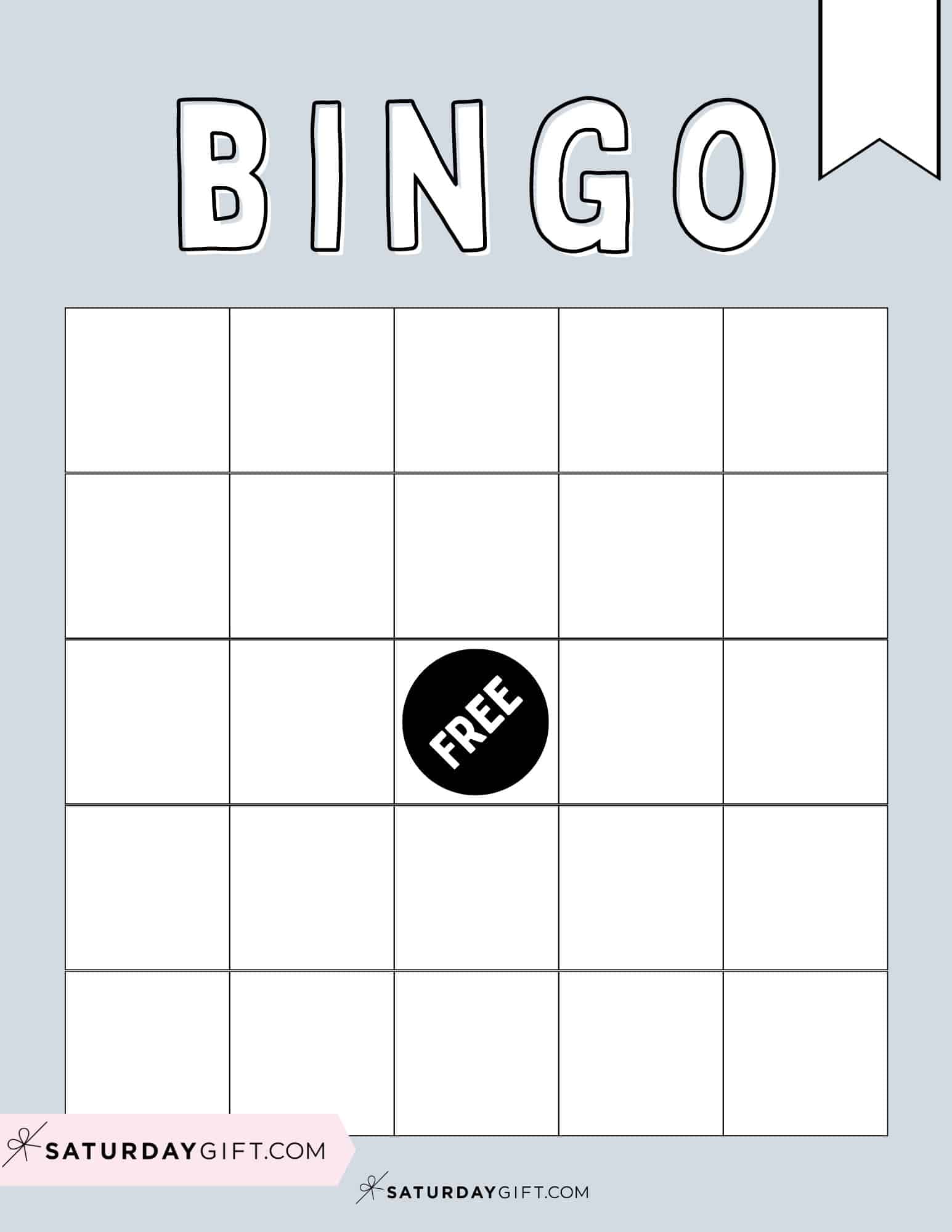 Cute & Free Printable Bingo Cards - 30 Cards + Calling Sheet | SaturdayGift