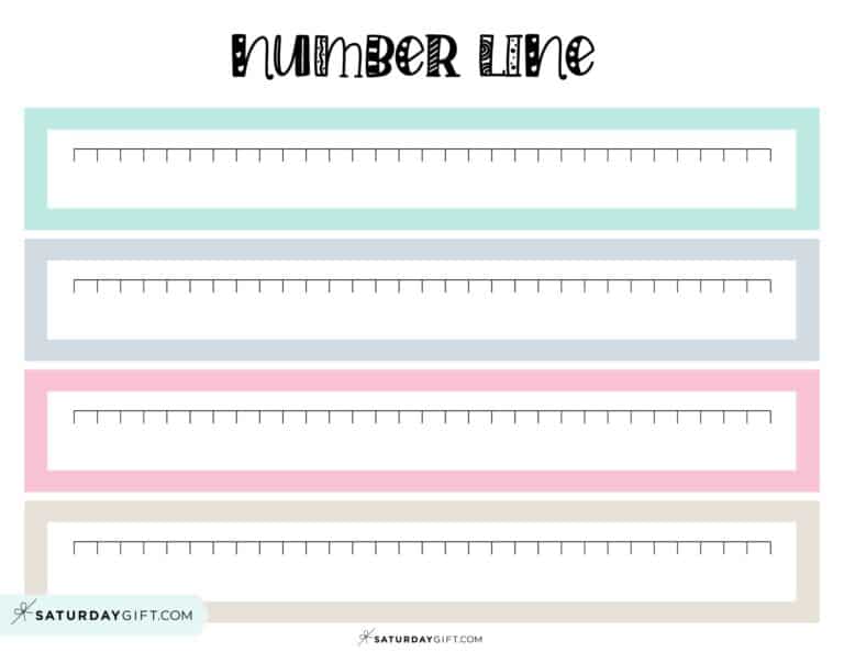 Number Line to 30 - 4 Cute &amp; Free Printables and Blank Worksheets