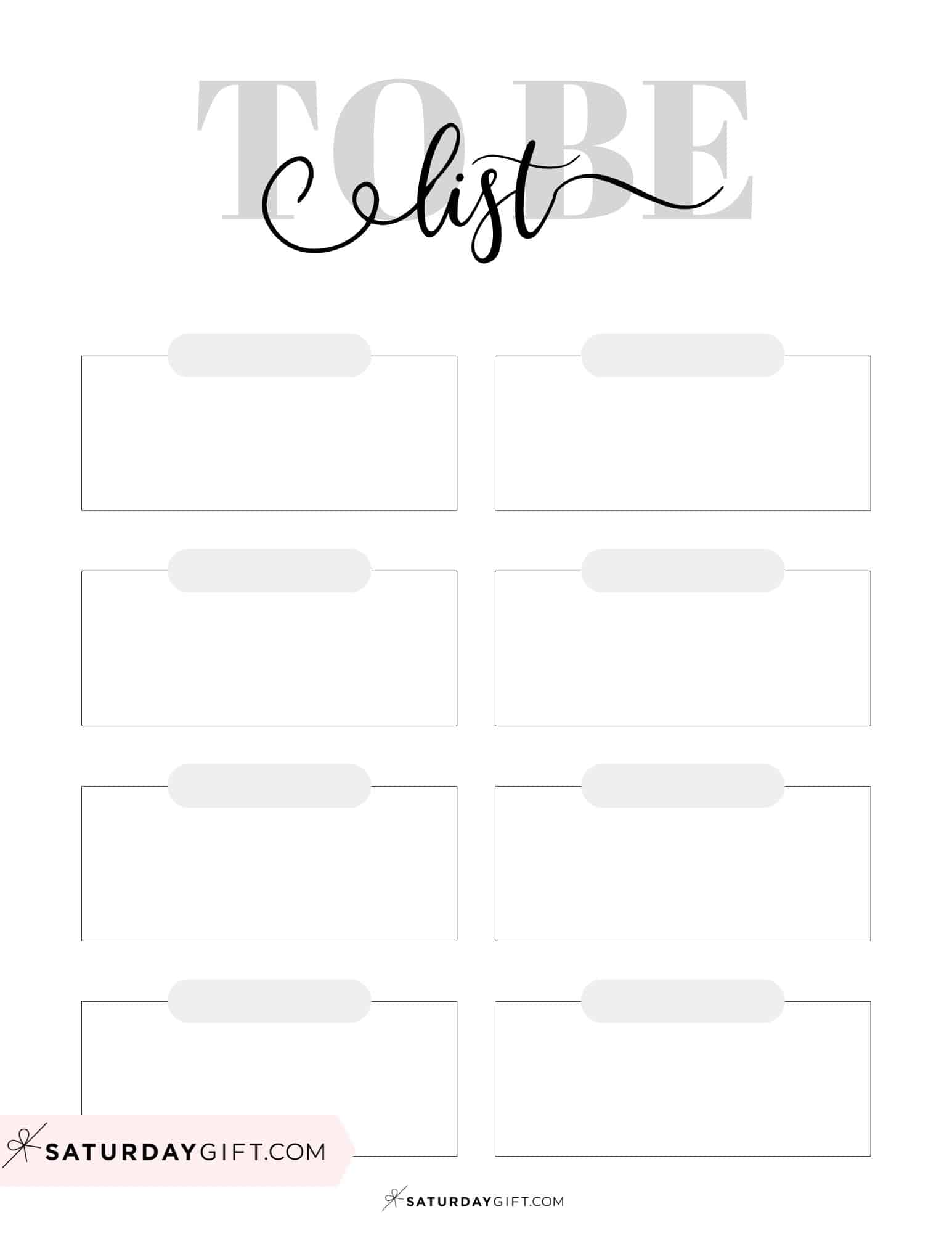 ToBe List A List as Important as Your ToDo List (Free Printables)