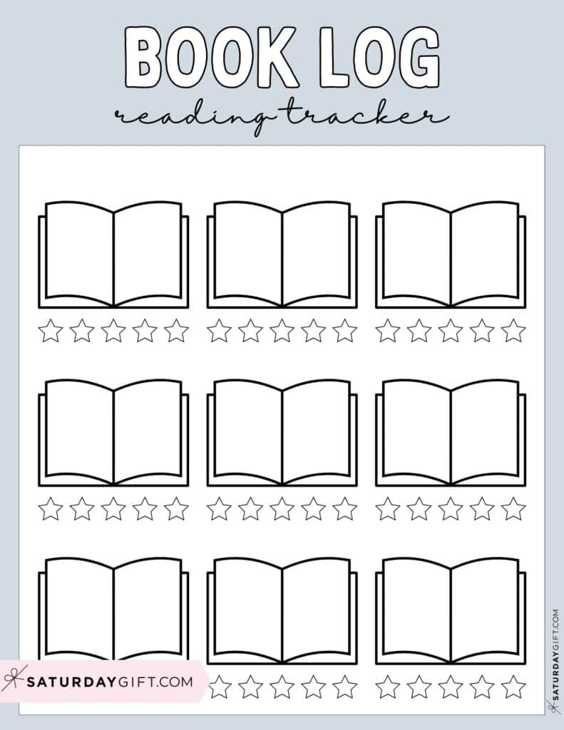 Book Log Reading Tracker - Grey
