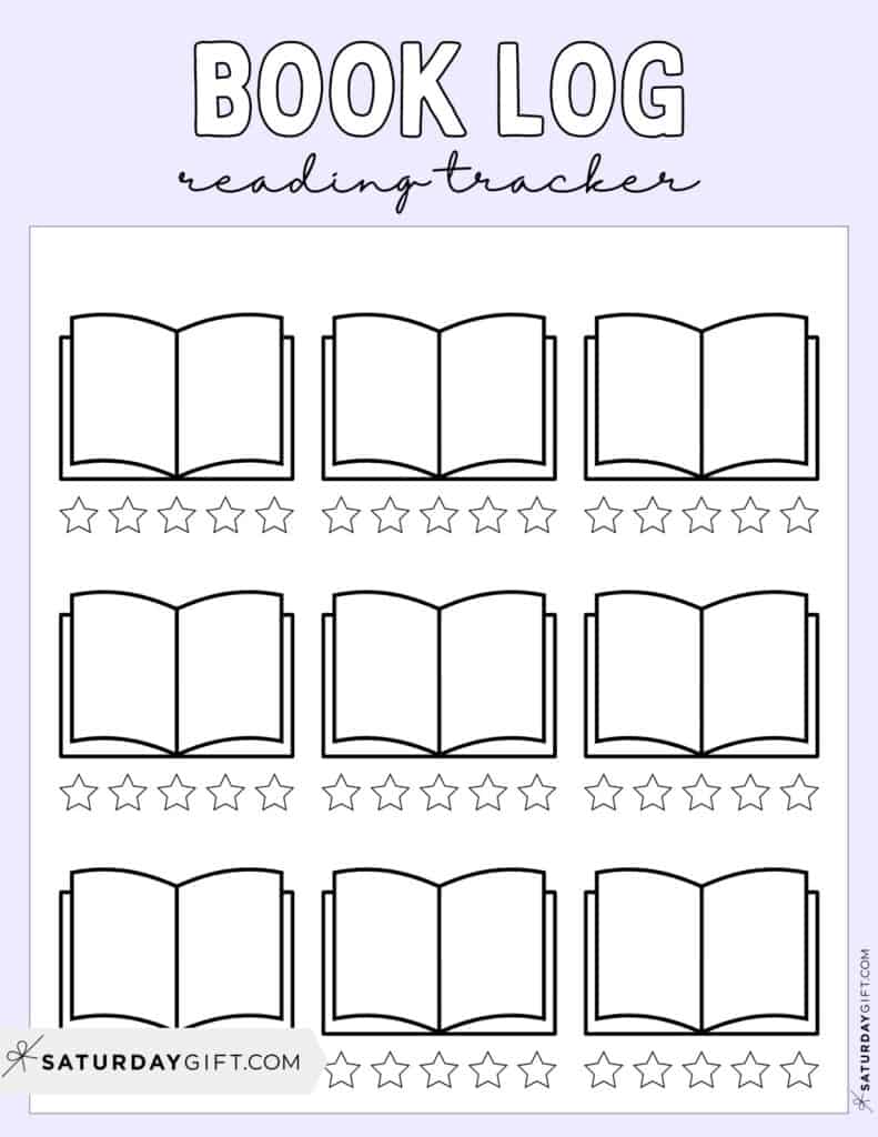 Book Log Reading Tracker - Lilac