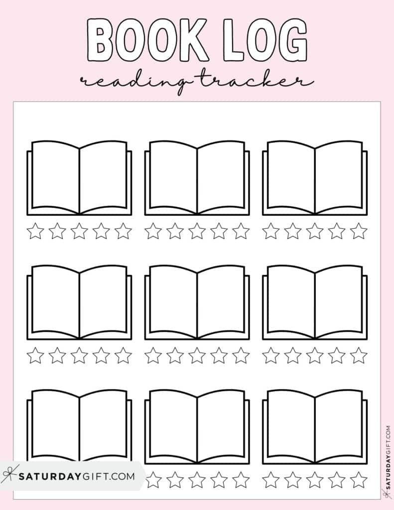 Book Log Reading Tracker - Pink