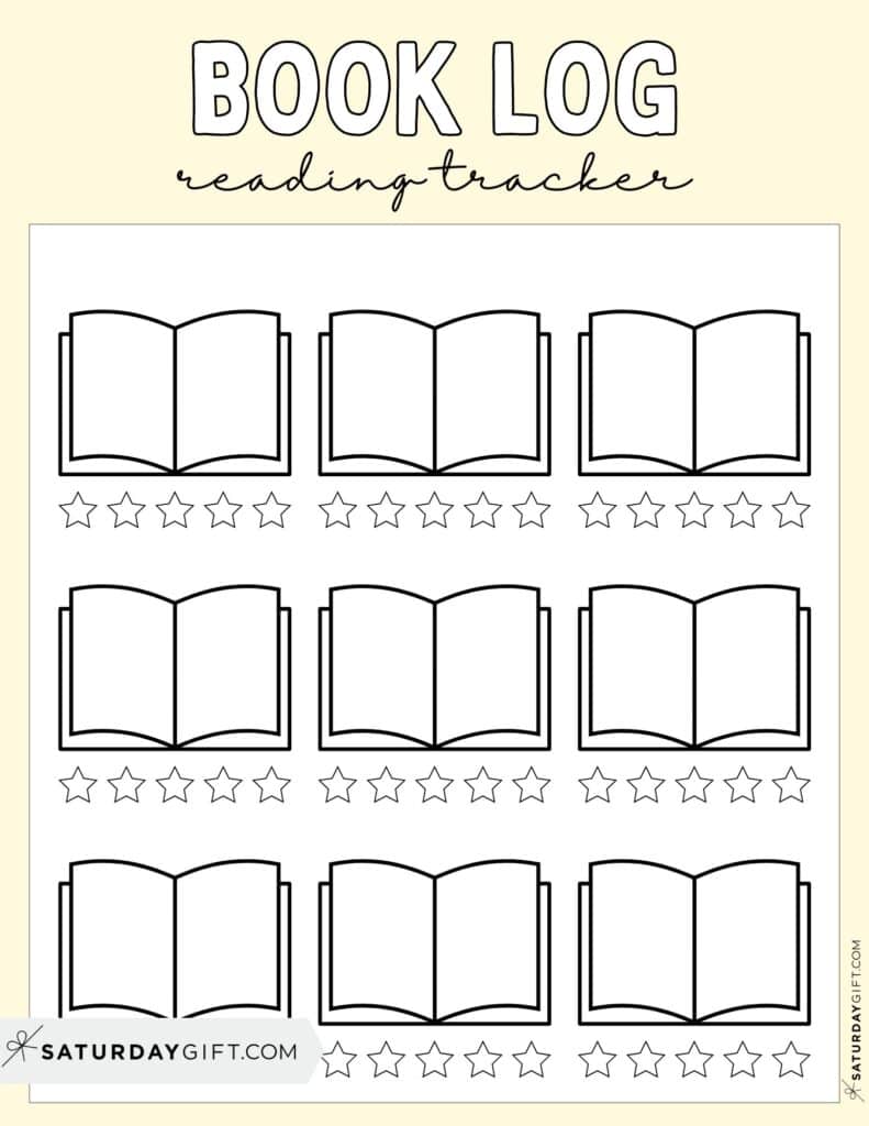 Book Log Reading Tracker - Yellow