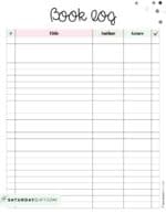 Free Book Tracker Templates - 35 Cute Reading Logs & Lists