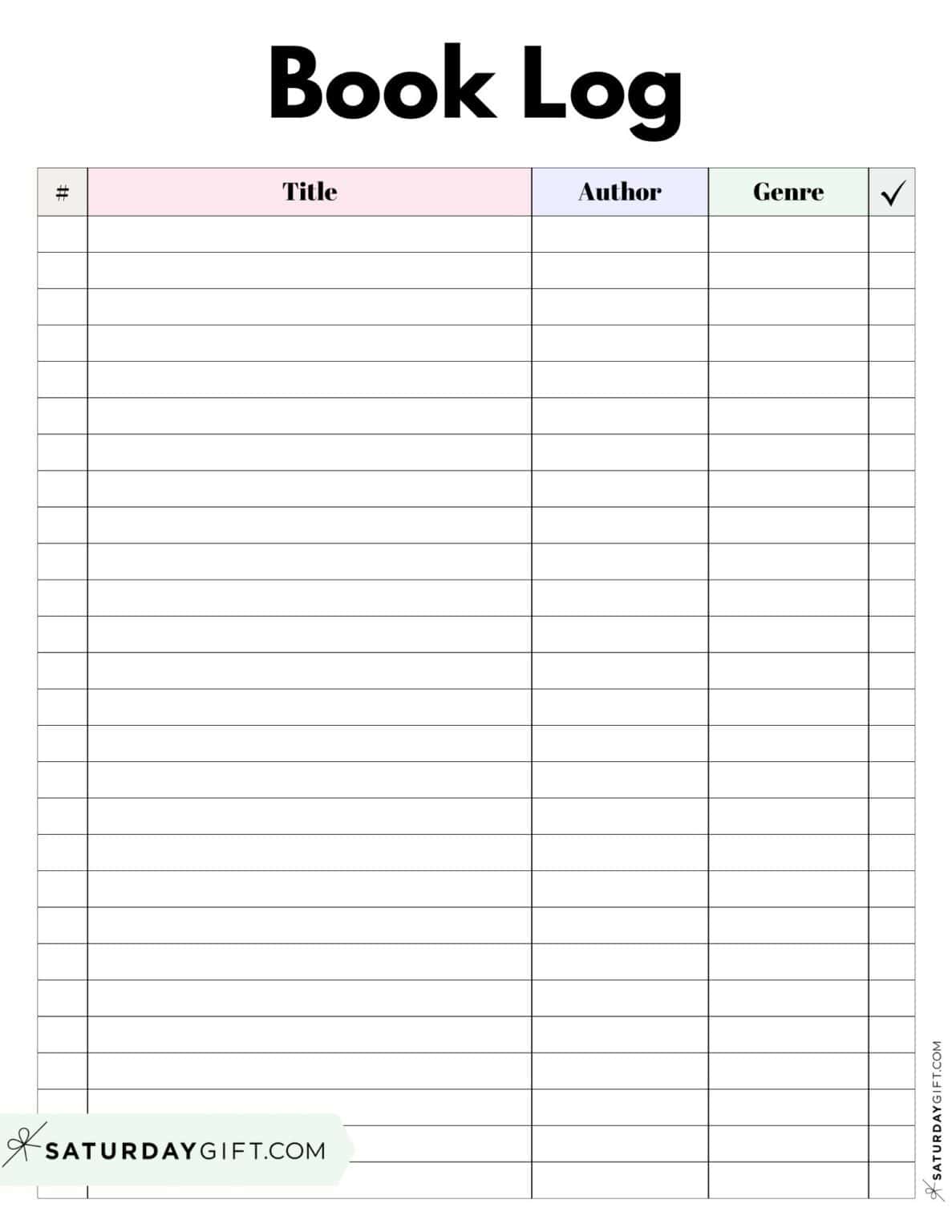 Free Book Tracker Templates - 35 Cute Reading Logs & Lists