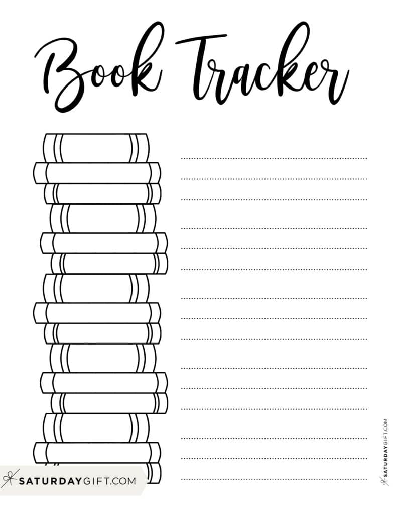 Book Tracker Printable Template