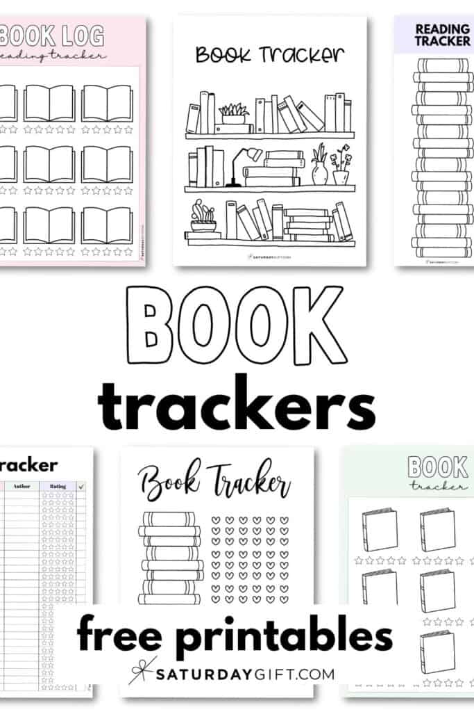 Book Tracker Printables Aesthetic & Free | SaturdayGift