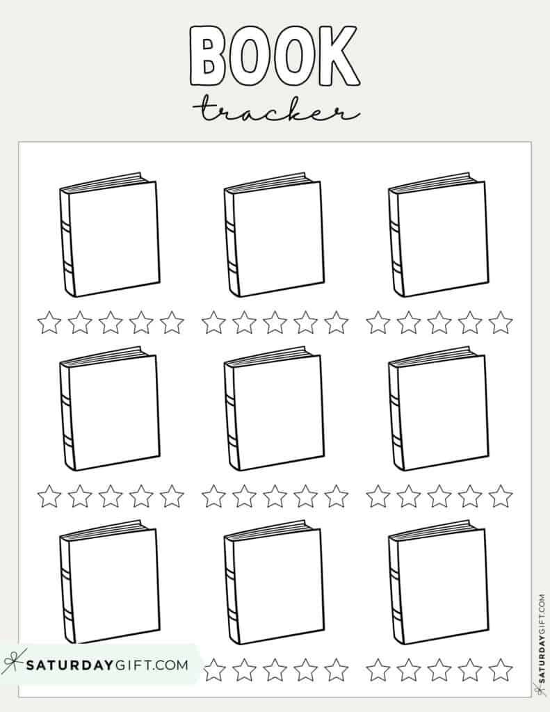 Book Tracker Template Free Printable - Beige