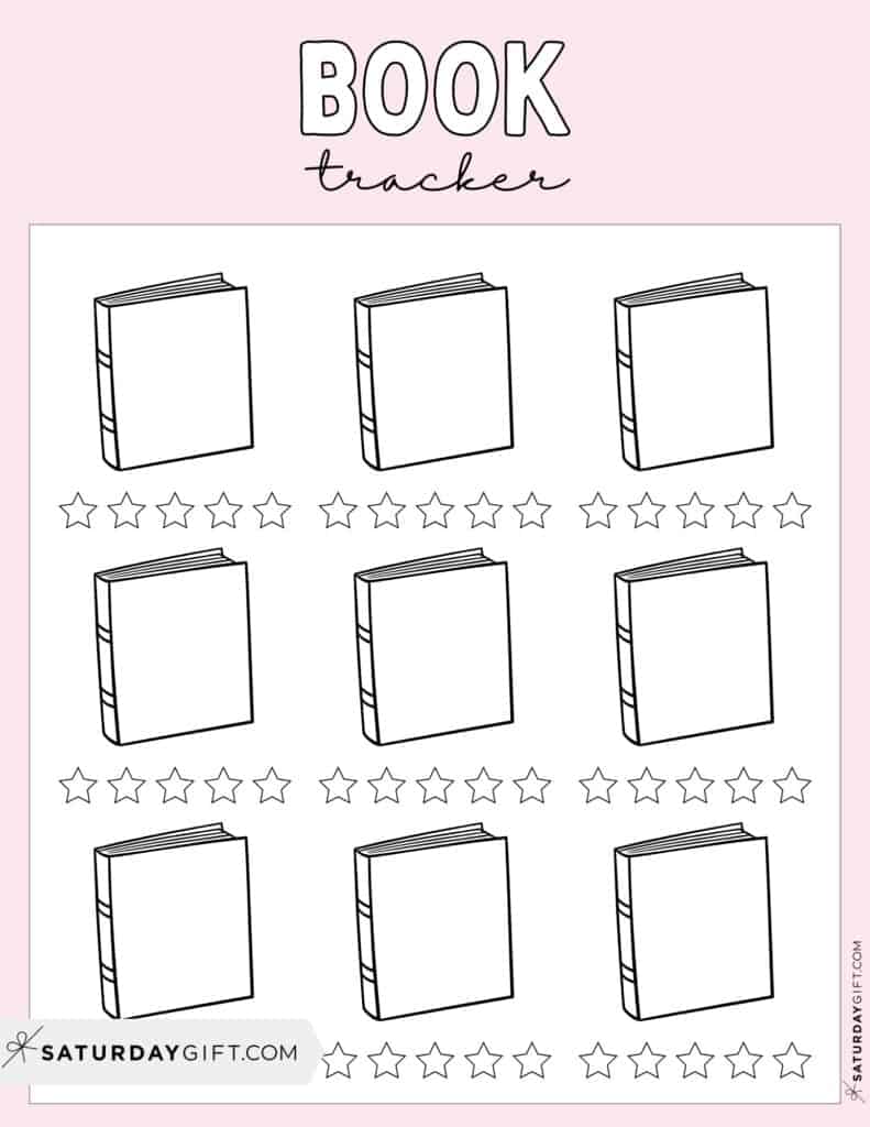 Book Tracker Template Free Printable - Pink