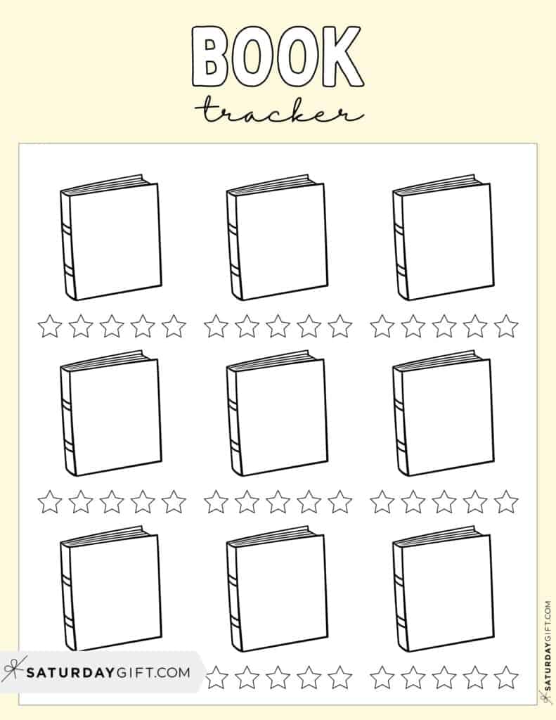 Book Tracker Template Free Printable - Yellow