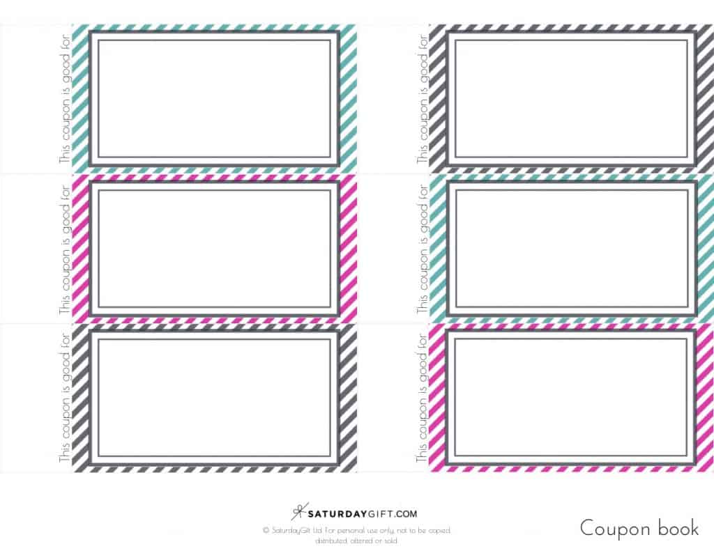 Create a cute Book of Love Coupons using pretty (and free!) printables Inside Blank Coupon Template Printable