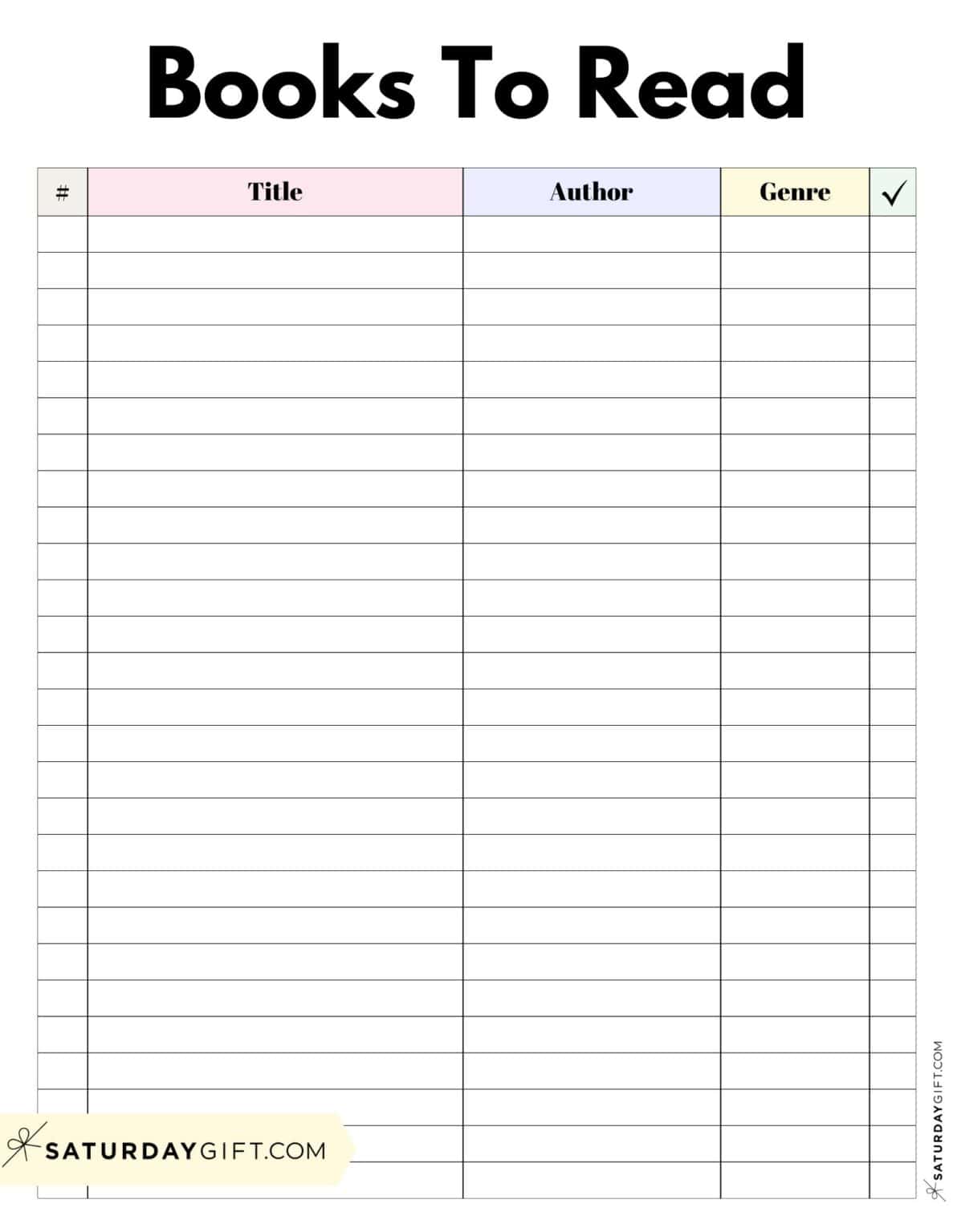 Free Book Tracker Templates - 35 Cute Reading Logs & Lists