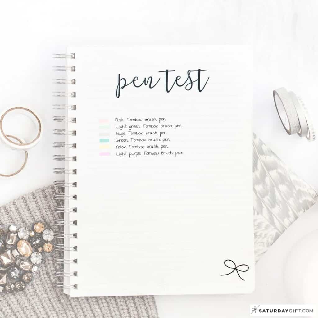 Bullet Journal Pen Test - BuJo Pen Test Ideas