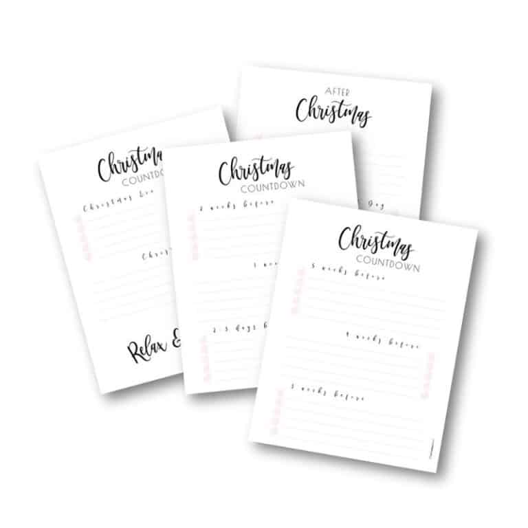 Cute &amp; Free Printable Christmas Planner - Countdown to Holidays