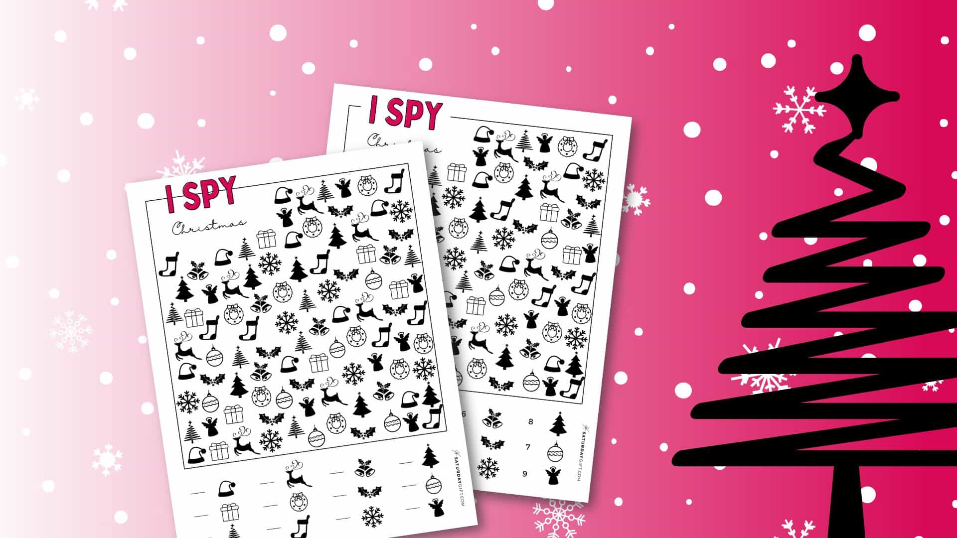 Christmas I Spy Printable Cute Free SaturdayGift Christmas I Spy Printable Cute Free SaturdayGift