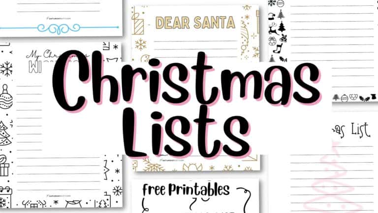 Christmas List Printable Templates Featured Image | SaturdayGift