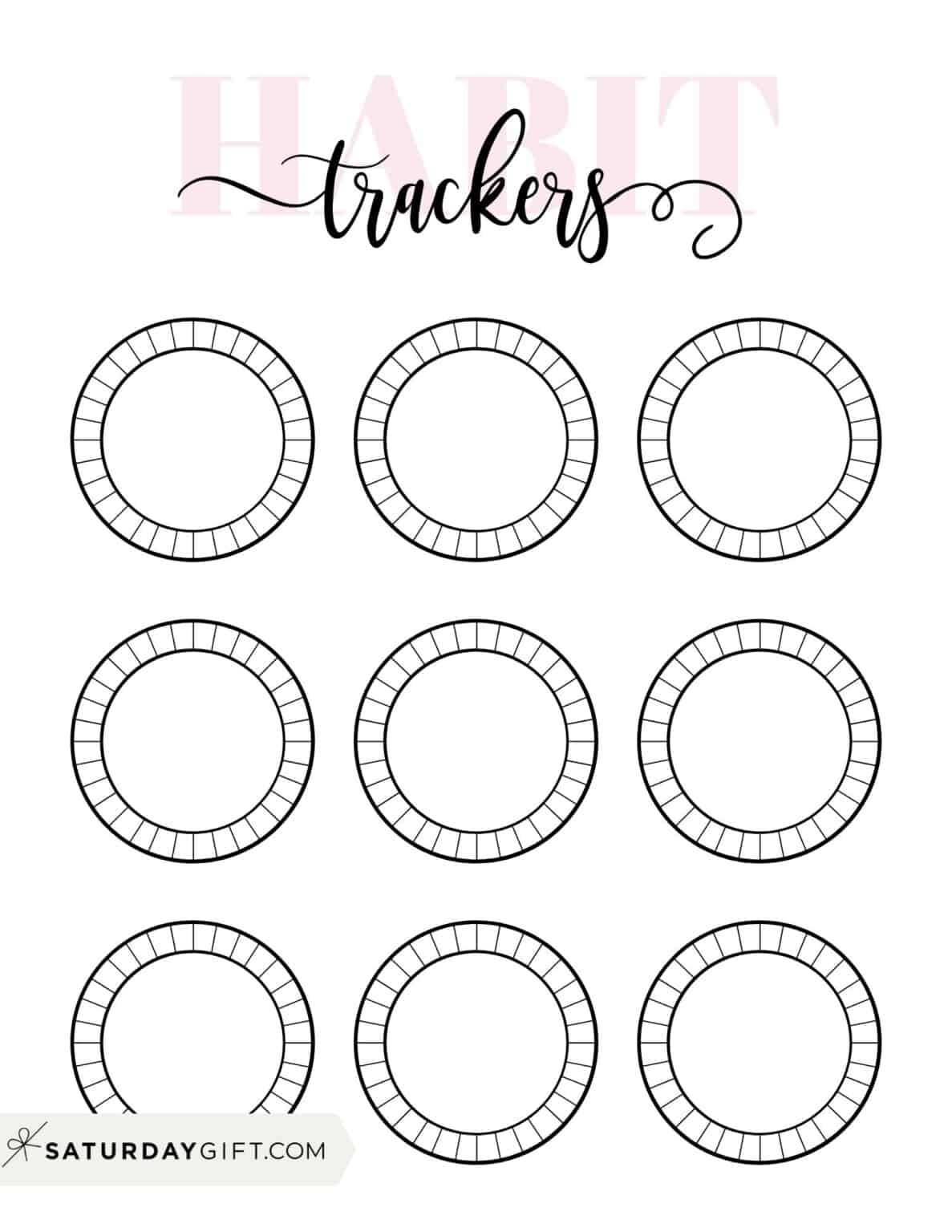 Habit Tracker Printable - 43 Cute &amp; Free Printable Habit Trackers
