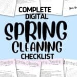 Complete Digital Spring Cleaning Checklist - Printable Checklists | SaturdayGift