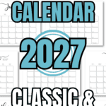 Cursive Calendar 2027 Classic & Elegant | SaturdayGift