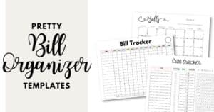 Bill Organizer Template - 39 Cute &amp; Free Printable Bill Trackers