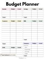 37 Budget Planners &amp; Trackers - Cute &amp; Free Printables