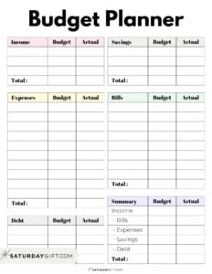 37 Budget Planners &amp; Trackers - Cute &amp; Free Printables
