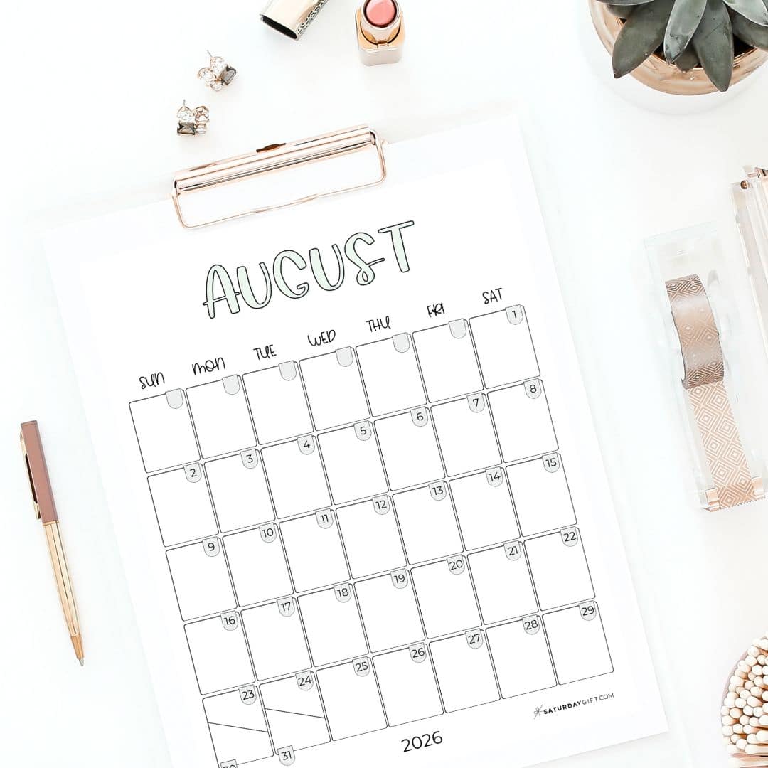 Cute 2026 Calendar Templates - Minimal Yet Adorable Printables