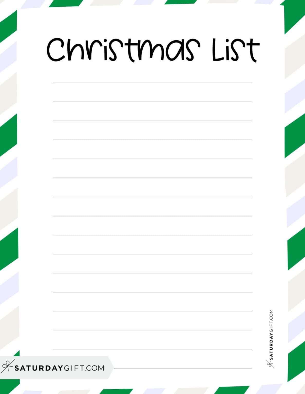 Christmas List Printables – 37 Free Cute & Simple Wish Lists