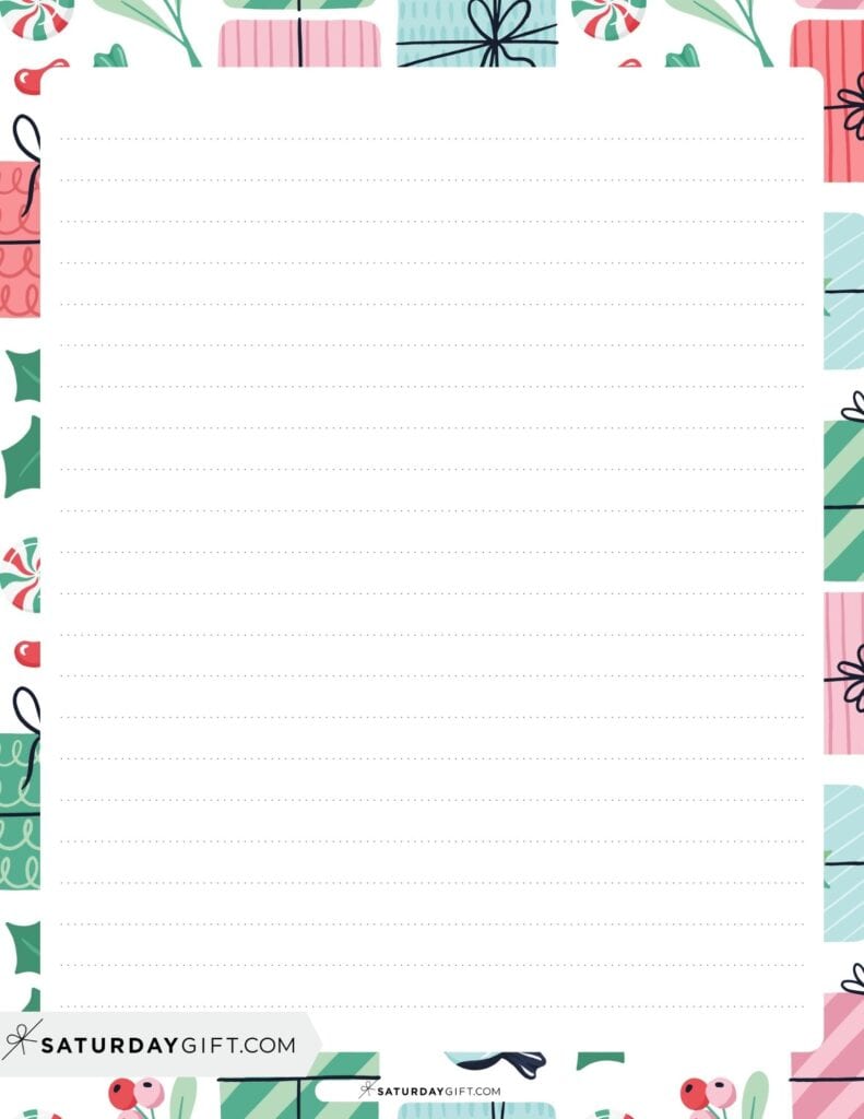 Cute Christmas letter writing paper