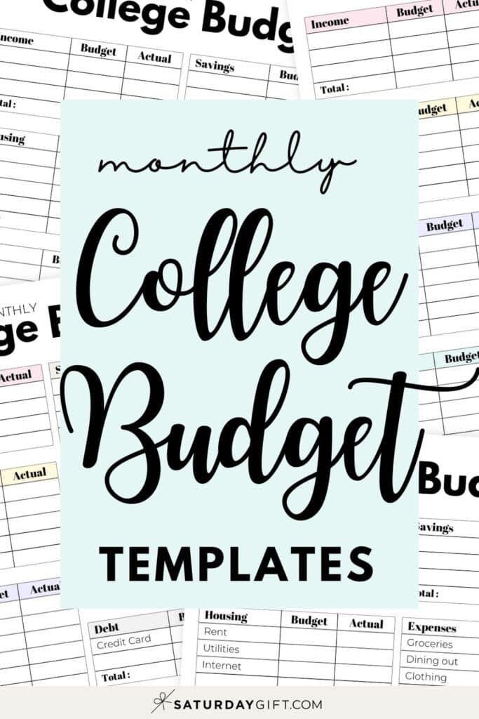 Cute College Student Templates - Free Printables | SaturdayGift