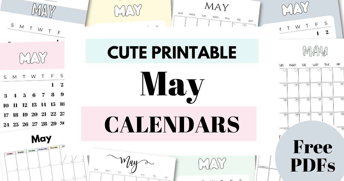 May 2025 Calendar - 20 Cute & FREE Printables | SaturdayGift may-2025-calendar-20-cute-free-printables-saturdaygift