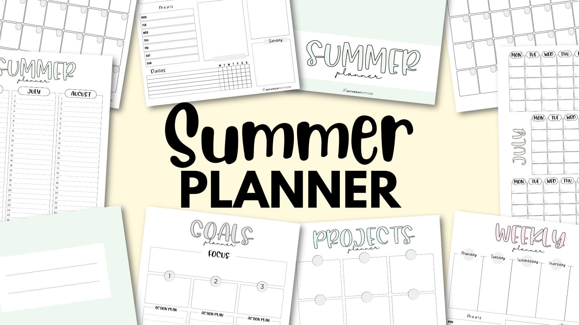 Free Printable Planner Templates — Cute Daily, Weekly & Monthly Pages