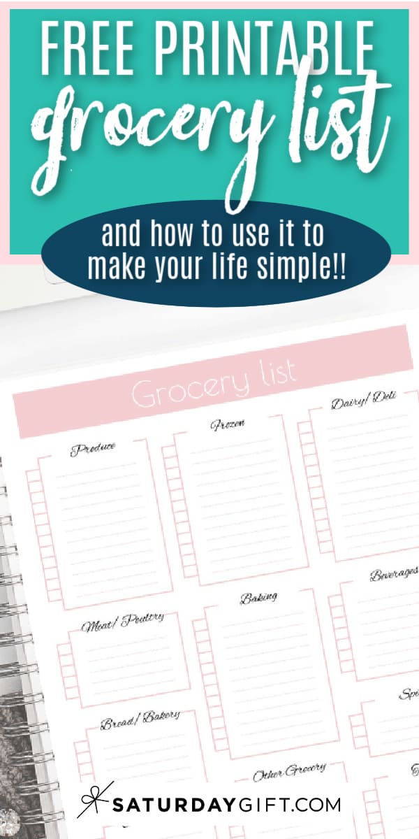 Cute Printable Grocery Shopping List to Simplify Your Shopping