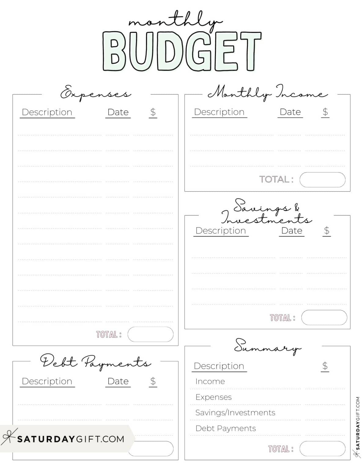 37 Budget Planners Trackers Cute Free Printables 37 Budget Planners Trackers Cute Free Printables