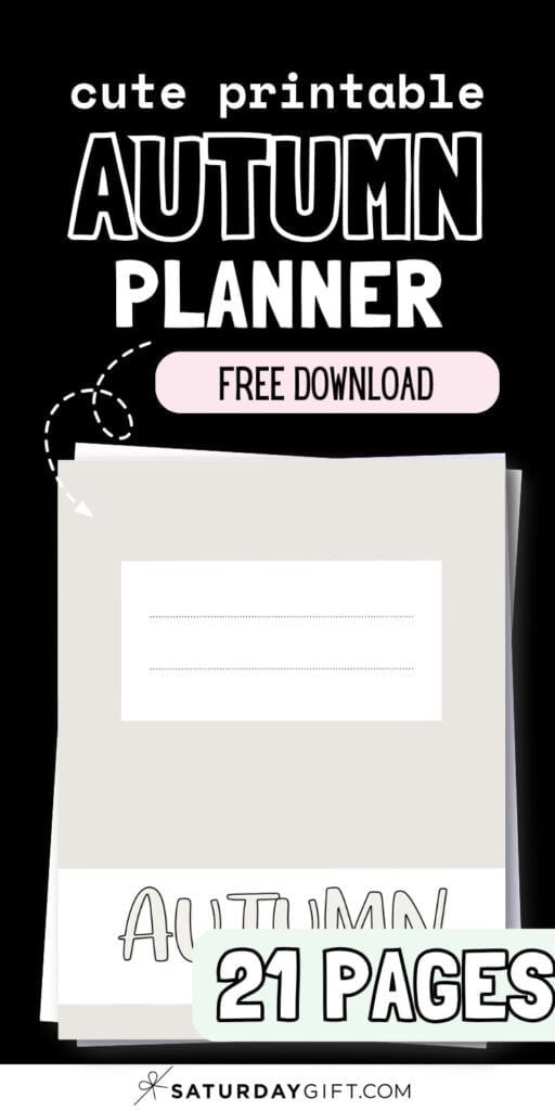 Cute Printable Autumn Planner - Free Download | SaturdayGift